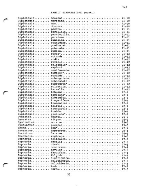 Hexapod Orders - Franz Lab - Arizona State University