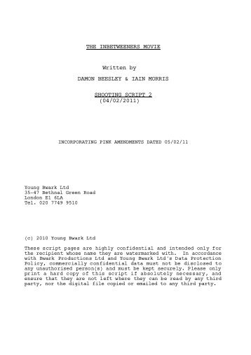 The Inbetweeners screenplay - 162MC