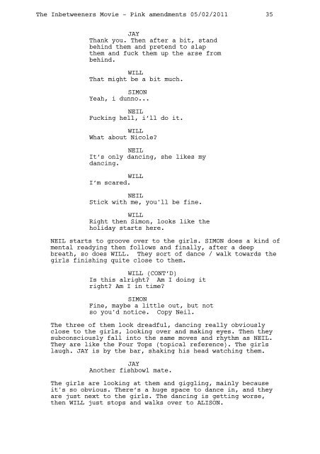 The Inbetweeners screenplay - 162MC