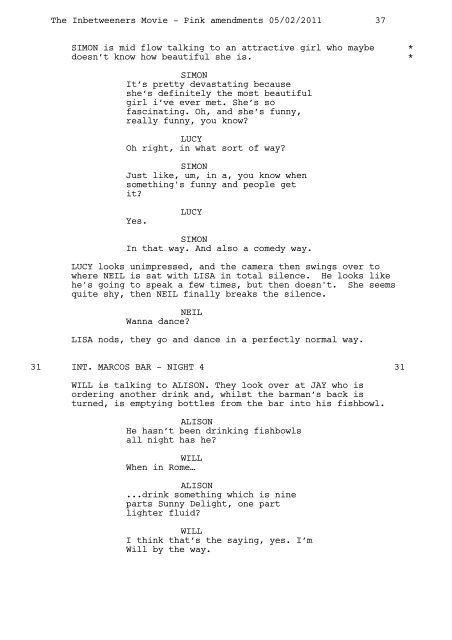 The Inbetweeners screenplay - 162MC