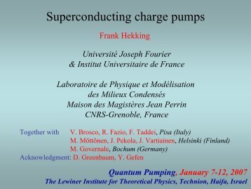 Frank Hekking - Physics@Technion