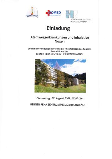 Einladung - Berner Reha Zentrum