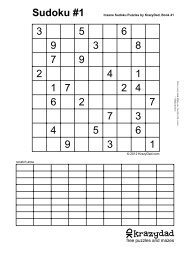 Insane Sudoku Puzzles, Book 41 - KrazyDad