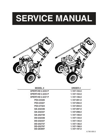 SERVICE MANUAL - Martin Pressure Washers.com