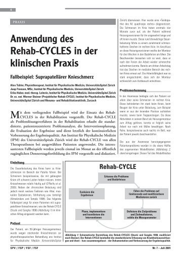 Anwendung des Rehab-CYCLES in der klinischen ... - RehabNET AG