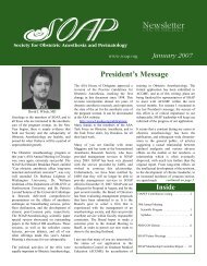 Newsletter Newsletter - Society for Obstetric Anesthesia and ...