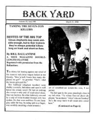 Back Yard, March 31, 1998 - Circus Historical Society