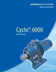 Cyclo 6000 Gearmotor Complete Catalog - Sumitomo Drive ...