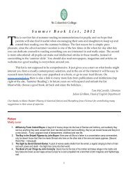 Summer Book List, 2012 - St. Columba's College