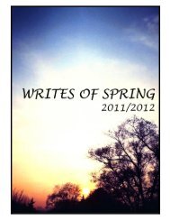 Writes of Spring 2012 - SATEC @ W.A. Porter C.I.