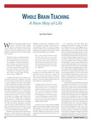 WHOLE BRAINTEACHING - Canadian Teacher Magazine