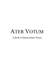 ATER VOTUM - Demonolatry