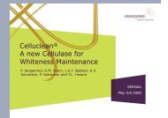 Celluclean® A new Cellulase for Whiteness Maintenance - Sepawa