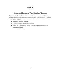 PART III Extent and Impact of Post Election Violence - Mars Group ...