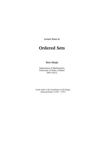 Ordered Sets - Users