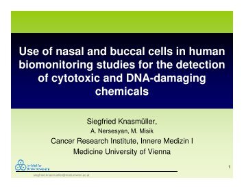 Use of nasal and buccal cells in human biomonitoring ... - Formacare