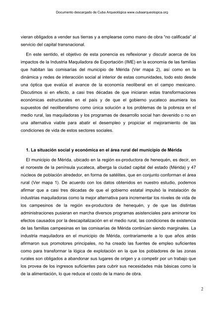 LA INDUSTRIA MAQUILADORA - Cuba Arqueológica