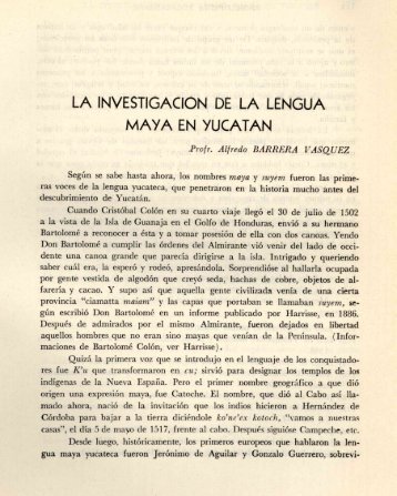 la investigación de la lengua maya en yucatan - Biblioteca Virtual de ...