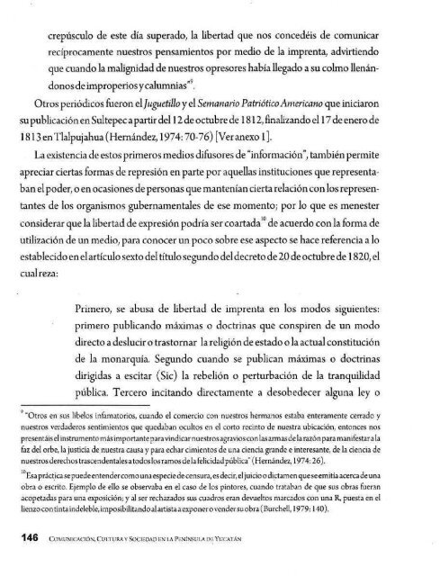 Breve bosquejo sobre la libertad e información en la región yucateca