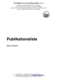 110421 - Gesamt Publikationsliste - FRONTINUS-Gesellschaft