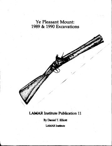 Ye Pleasant Mount: 1989 1990 Excavations - Open site which ...