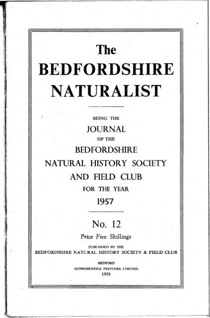 BedsNats 1957 No 12.pdf - Bedfordshire Natural History Society