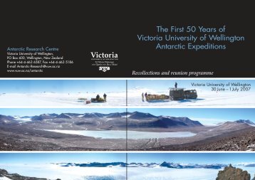 Recollections and reunion programme - Victoria University of ...