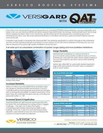 VersiGard EPDM with QAT Seam Technology