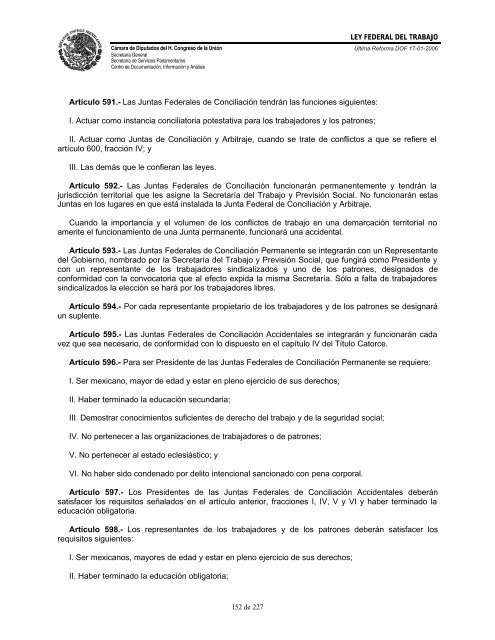 LEY FED. TRABAJO - Gobierno del Estado de Yucatán