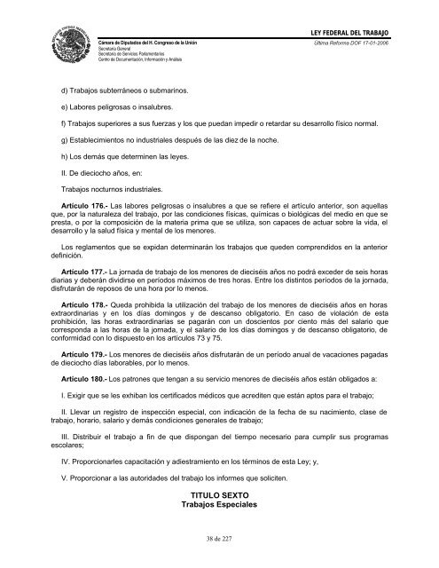 LEY FED. TRABAJO - Gobierno del Estado de Yucatán