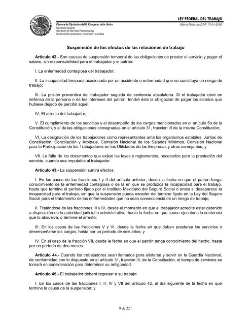 LEY FED. TRABAJO - Gobierno del Estado de Yucatán