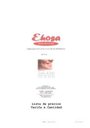 Lista de precios Tarifa x Cantidad - Ehosa