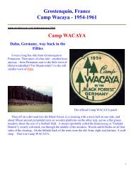 Camp Wacaya History - Chambley Air Base France Home Pages