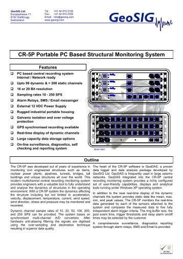 CR-5P Portable PC Based Structural Monitoring System - rci dynamics