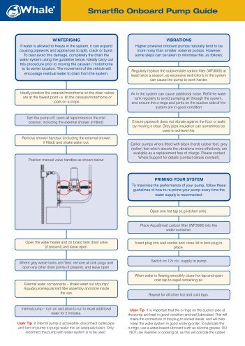 Smartflo Onboard Pump Guide - Whale