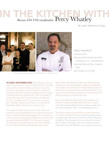 Percy Whatley - American Culinary Federation