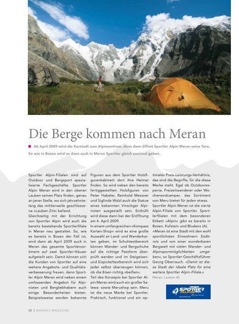 Merano Magazine - Sommer 2009