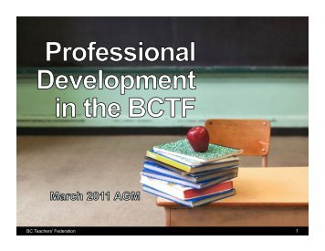 Professional Development in the BCTF