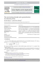 The uncertainty principle and a generalization of a theorem of Tao
