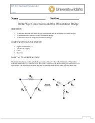 Lab # 5 - Delta-Wye Conversions - Electrical and Computer ...