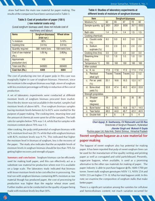 jowar samachar feb 2010 - Directorate of Sorghum Research