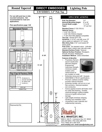 anchor base round tapered lighting pole w j whatley inc