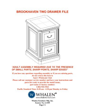 BROOKHAVEN TWO DRAWER FILE - Whalen Style