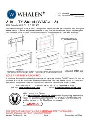 3-in-1 TV Stand (WMCXL-3) - Whalen Style