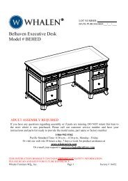 Belhaven Executive Desk Model # BEHED - Whalen Style