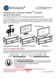 Hastings 3-in-1 Gaming Theater Console Model ... - Whalen Style