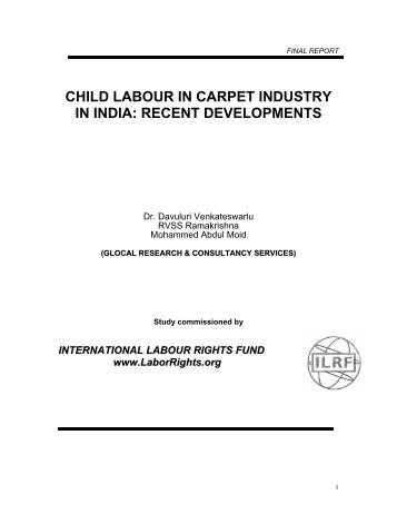child labour in carpet industry in india - International Labor Rights ...