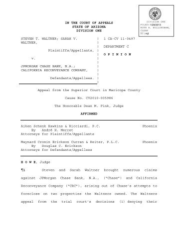 1 CA-CV 11-0497 - Arizona Judicial Department