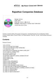 Rajasthan Companies Database - NIIR.org