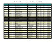 Registered Marine Contractors As of November 1, 2012